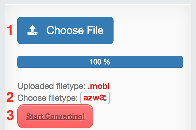 How to convert MOBI files online to AZW3